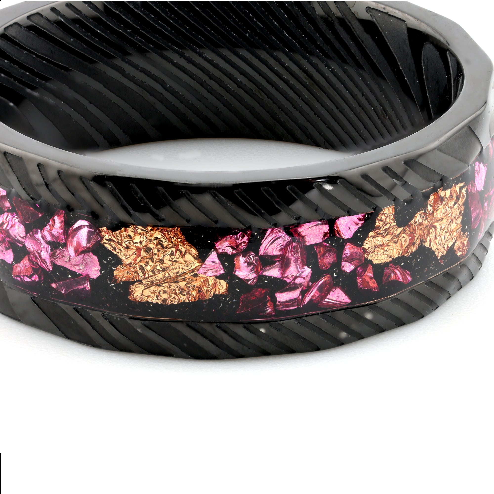 Crimson Nebula Goldleaf Ring