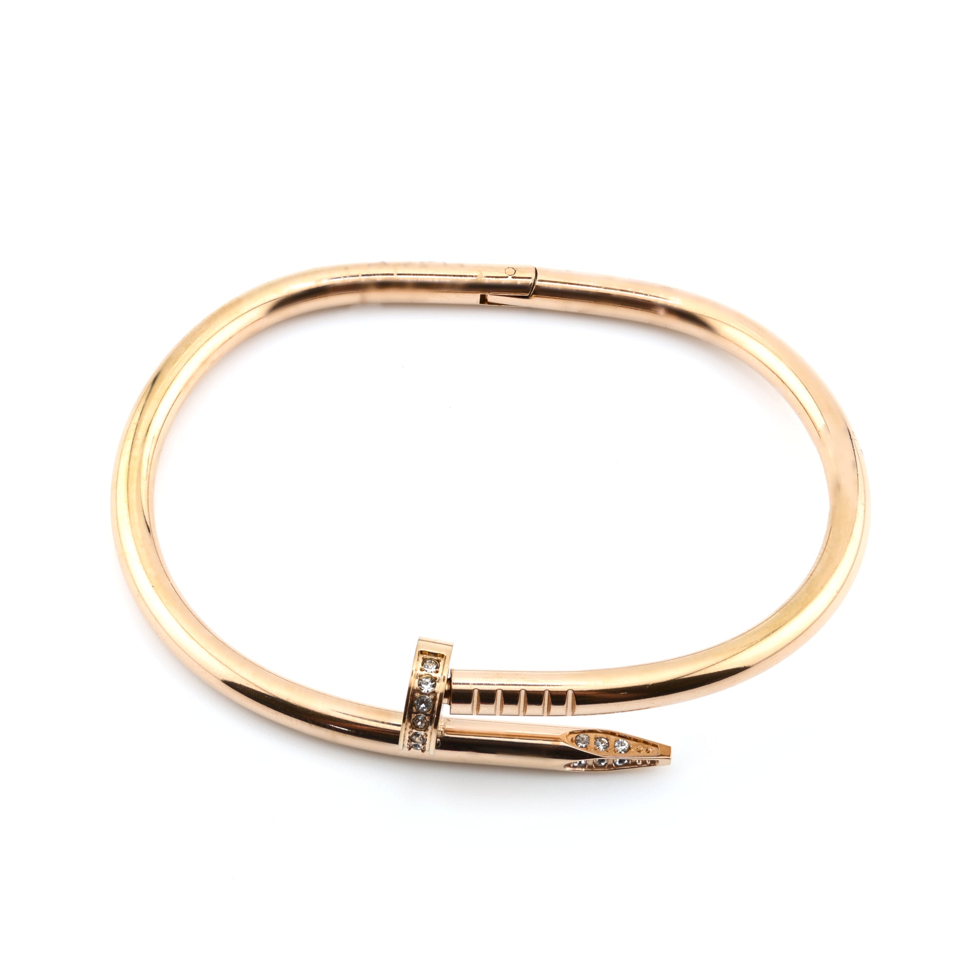 Rosé Élan Crystal Nail Bangle