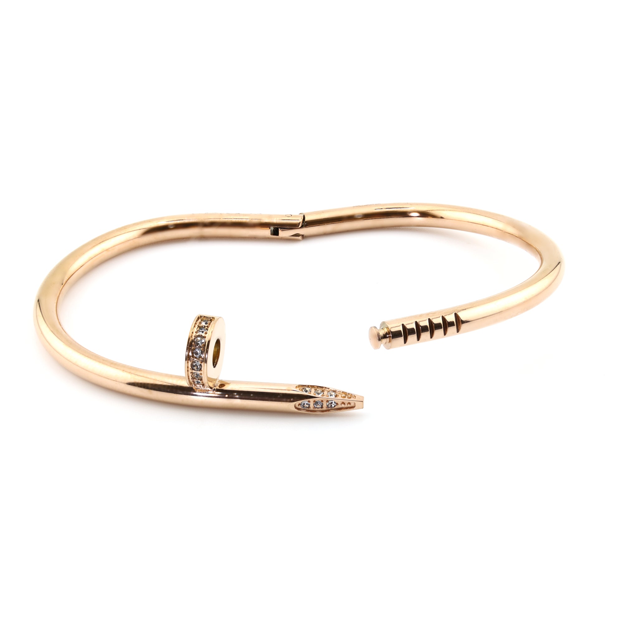 Rosé Élan Crystal Nail Bangle